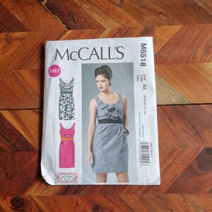 MCCALLS Womens Dress Pattern 6518 Sizes 6-14