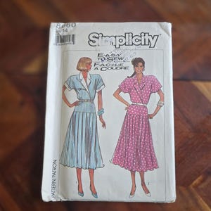 Vintage SIMPLICITY  Pattern 8060 Womens Dress Size 14