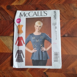 MCCALLS  Pattern M7021 Womens Tops Size 8-16