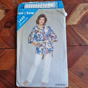 BUTTERICK Vintage Pattern 5448 Womens Shirt and Pants Sizes 8-10-12