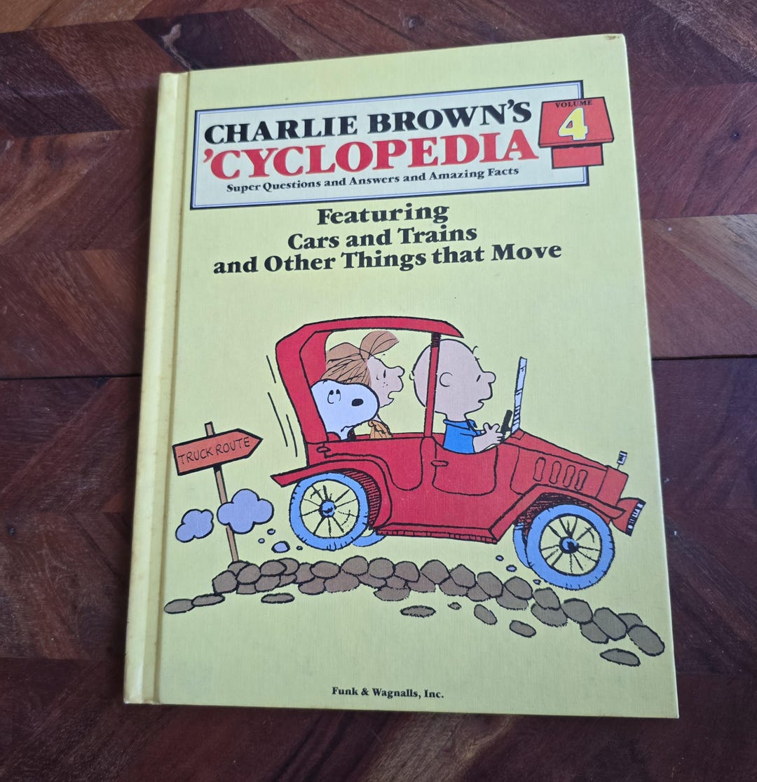 Vintage Charlie Brown's Cyclopedia Vol. 4 - Cars & Trains - 1980
