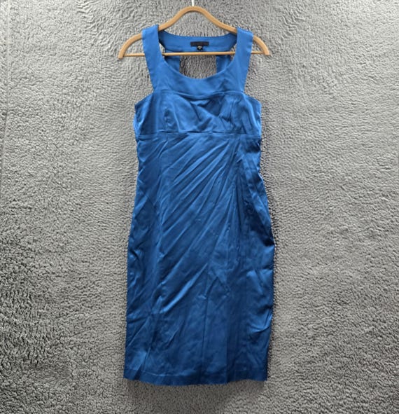 Vintage Cue Womens Pencil Dress Size 12 Blue Satin Sleeveless Knee Length  Scoop Neck - Etsy Israel