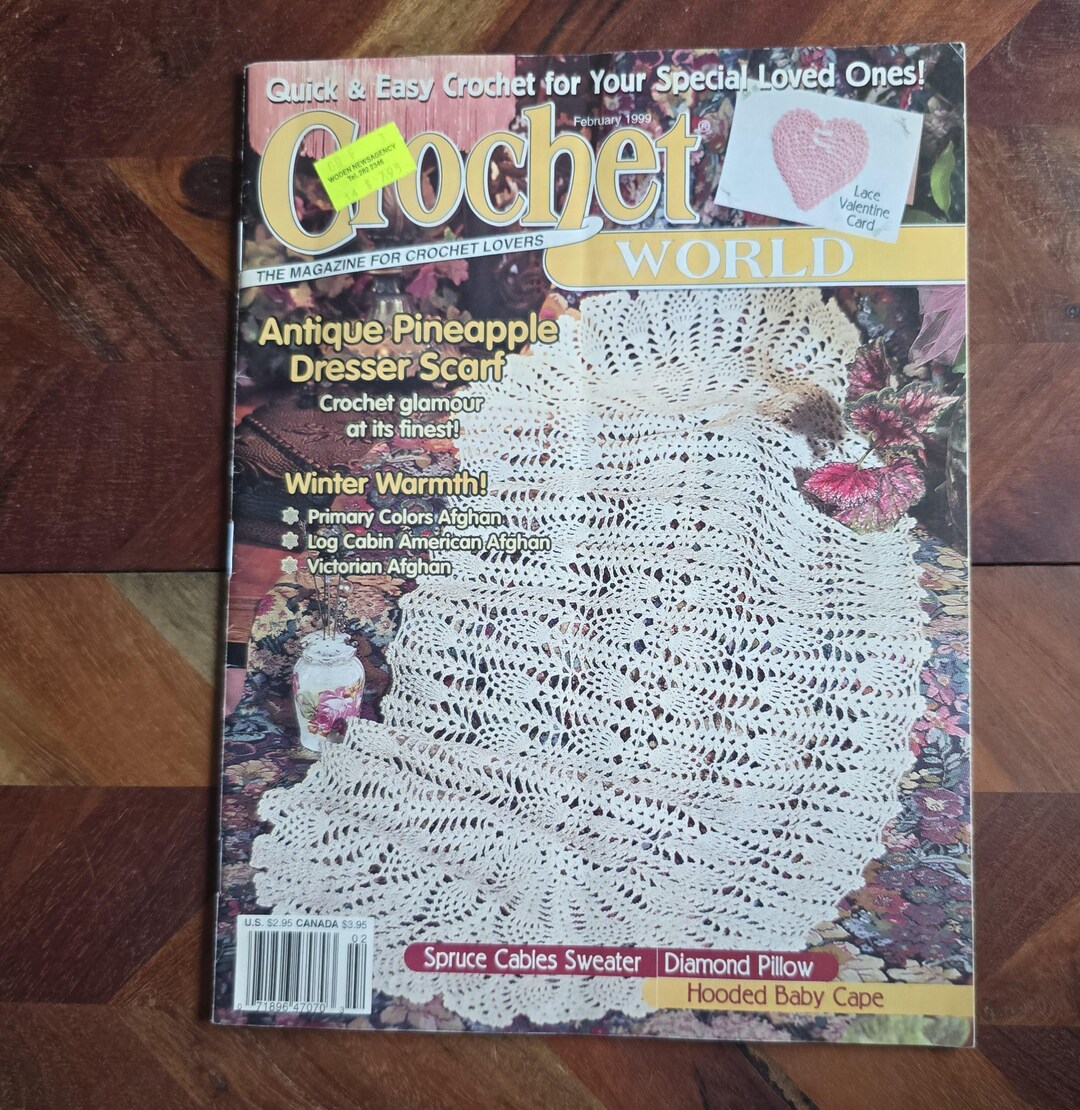Vintage Crochet Magazine Crochet World February 1999 Etsy