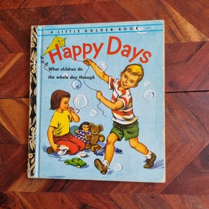 Vintage Kinderbuch - Little Golden Book - Happy Days - 1972 Edition
