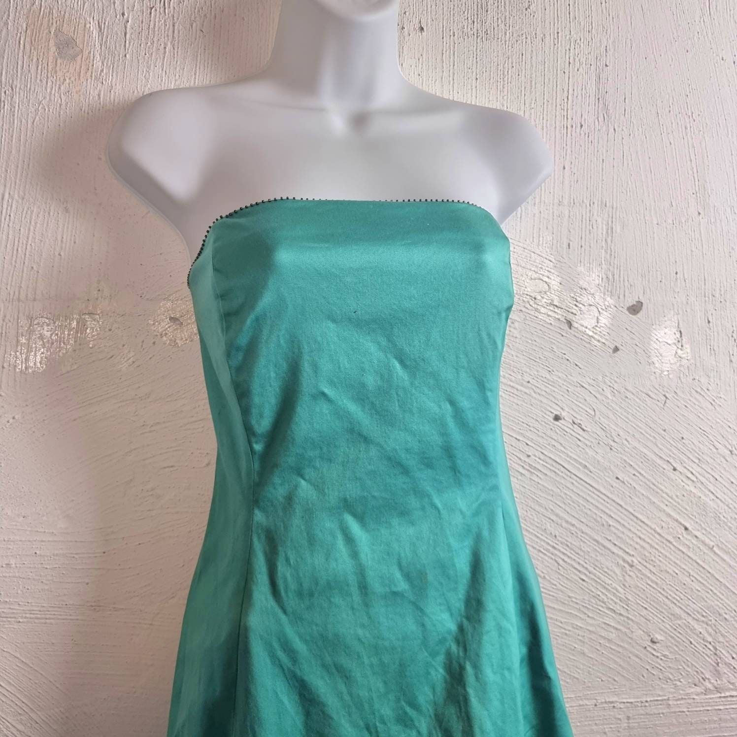 COAST Womens Dress Size 14 Green Sleeveless off the Shoulder Embroidery  Sequins - Etsy