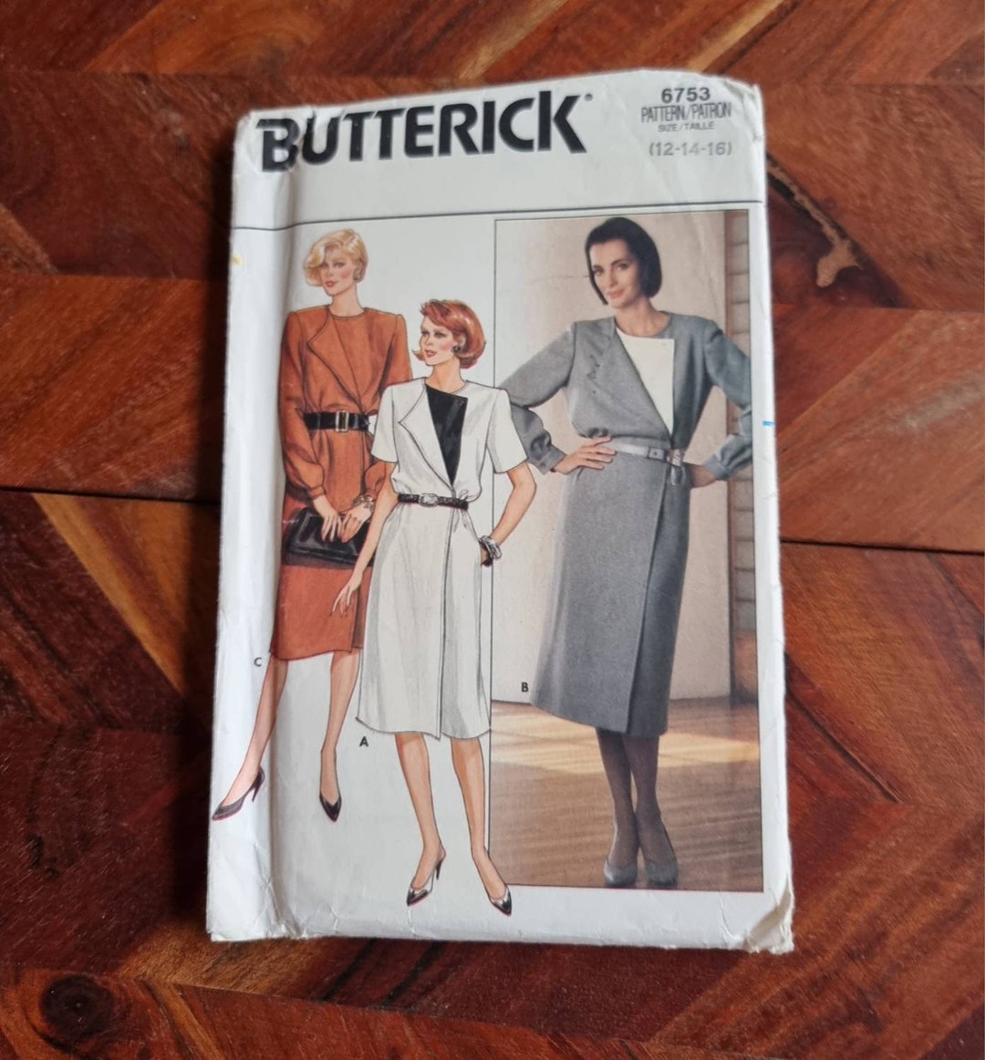 Vintage Butterick Pattern 6753 - Womens Dress - Size 12-14-16 - Etsy