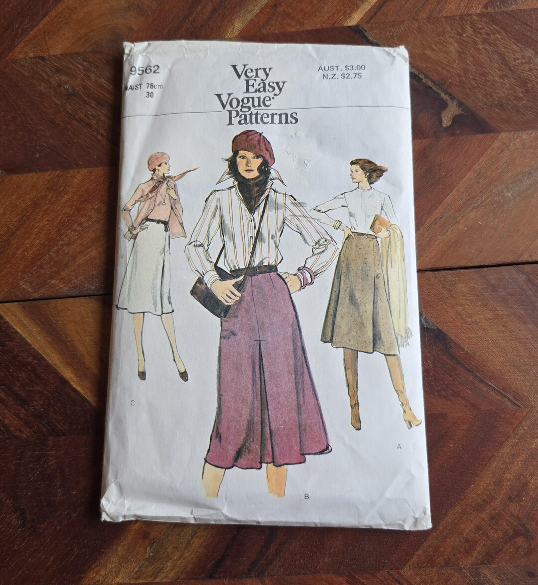 Patterns 9562 Vintage Vogue Pattern 9562 Womens Skirt Size 16 - Etsy