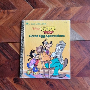 Vintage Children&#39;s Book - Little Golden Book - Goof Troop - Great Egg-Spectations - 1992 Edition