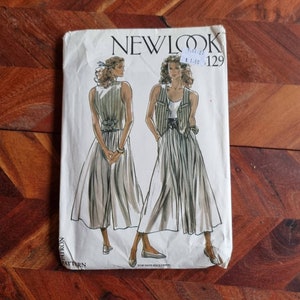 Vintage NEW LOOK Pattern 6129  Womens Culottes Vest Sizes 8-10-12-14-16-18