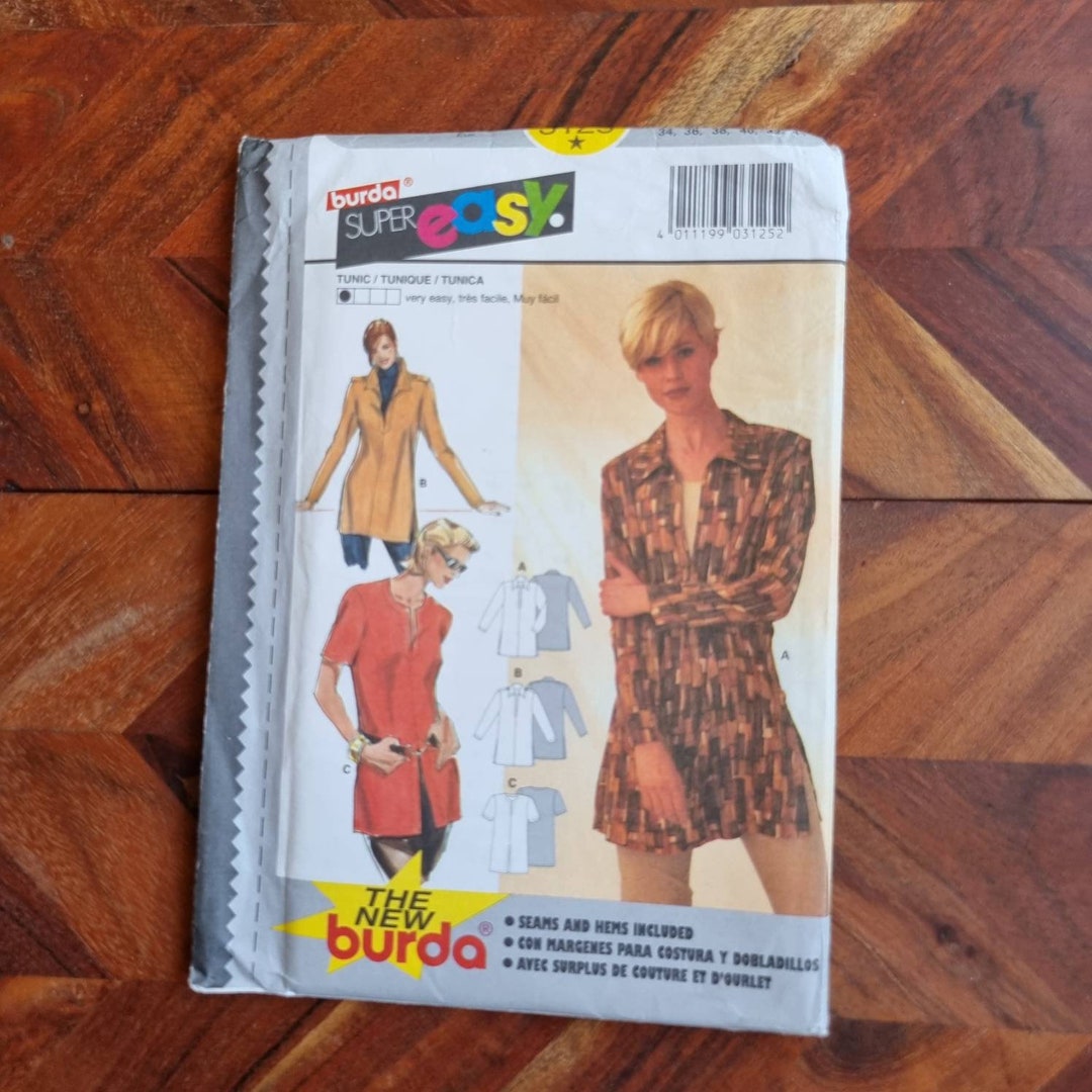 BURDA Pattern 3125 Womens Tunic Top Sizes 8-10-12-14-16-18 - Etsy