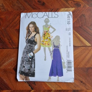 MCCALLS Pattern M6110 Womens Dress Sizes 14-16-18-20