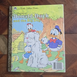 Vintage Children&#39;s Book  - Little Golden Book - Donald Duck and the Big Dog - Hard Cover Edition