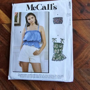 MCCALLS  Pattern M8217 Womens Tops Size XS-S-M