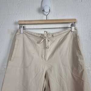 Y2K Khaki Cropped Knee Length Cargo Pocket Knickerbocker / Three Quarter  Pants 