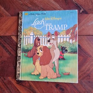Vintage Children&#39;s Book  - Little Golden Book - Lady and the Tramp - 1998 Edition