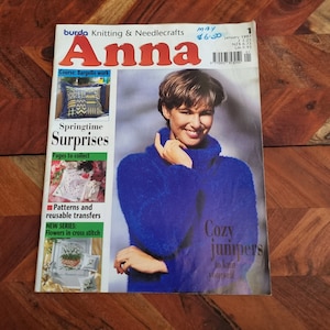 Vintage ANNA Burda brei- en naaldwerktijdschrift - nr. 1 - editie januari 1997