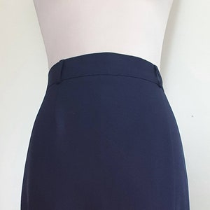 RIVELLE Designs Navy Blue Long Skirt  with Side Button Detail Size 14