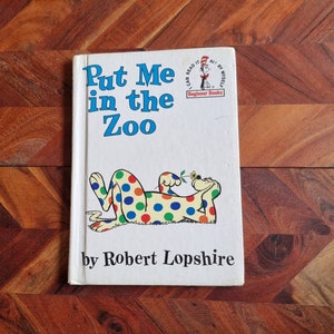 livre pour enfants vintage - Put Me in the Zoo - Robert Lopshire, - Livres pour débutants - Bibliothèque de la pépinière - Édition 1960