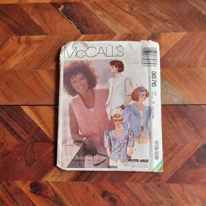 MCCALLS Vintage Weste und Top Muster 3576 Größen 12-16