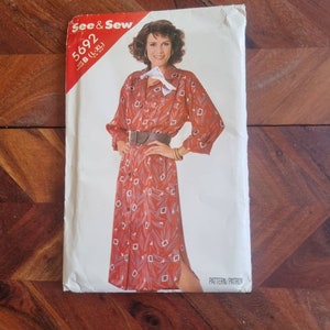 Butterick See & Sew 5692 Vintage Dress Pattern Sizes L-XL
