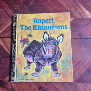 Livre Enfant vintage - Petit Livre d’Or - Rupert Le Rhinocéros - Edition 1973