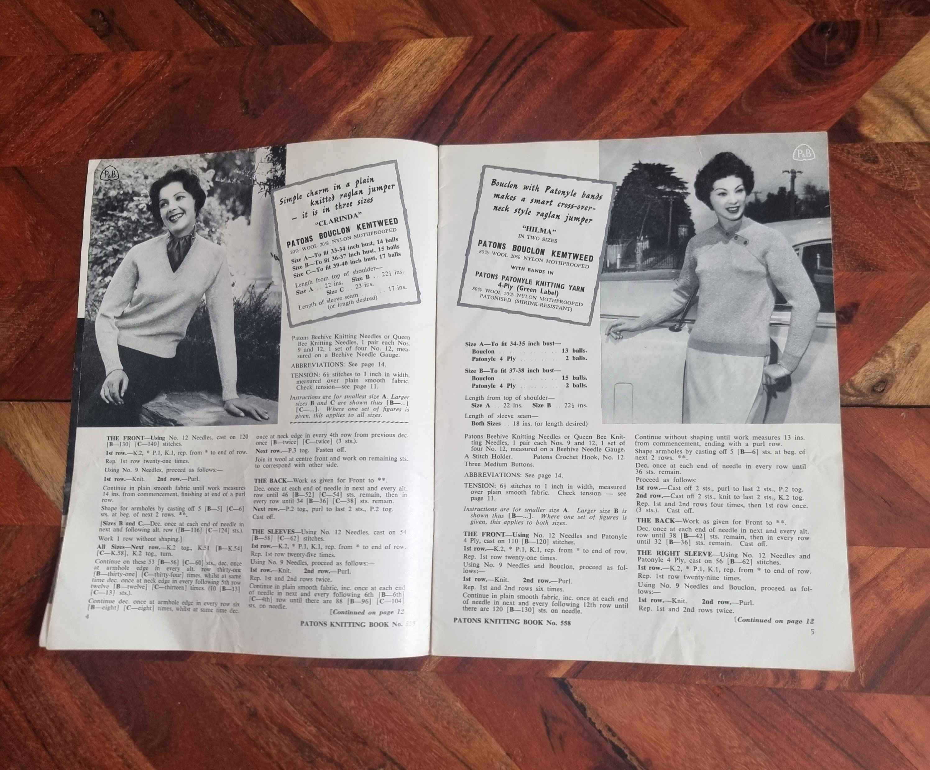Vintage Patons Bouclon Kemtweed Knitting Book No. 558 - Etsy