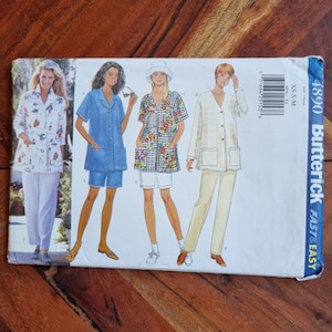 Vintage BUTTERICK Muster 4890 Damen Top, Shorts und Hosen Gr. XS-S-M