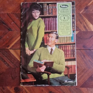 Vintage Patons Knitting Book - Classic Series No. 1 - The Raglan Pullover