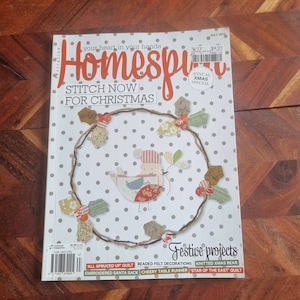 Homespun Magazine - July 2017 - Stitch Now For Christmas