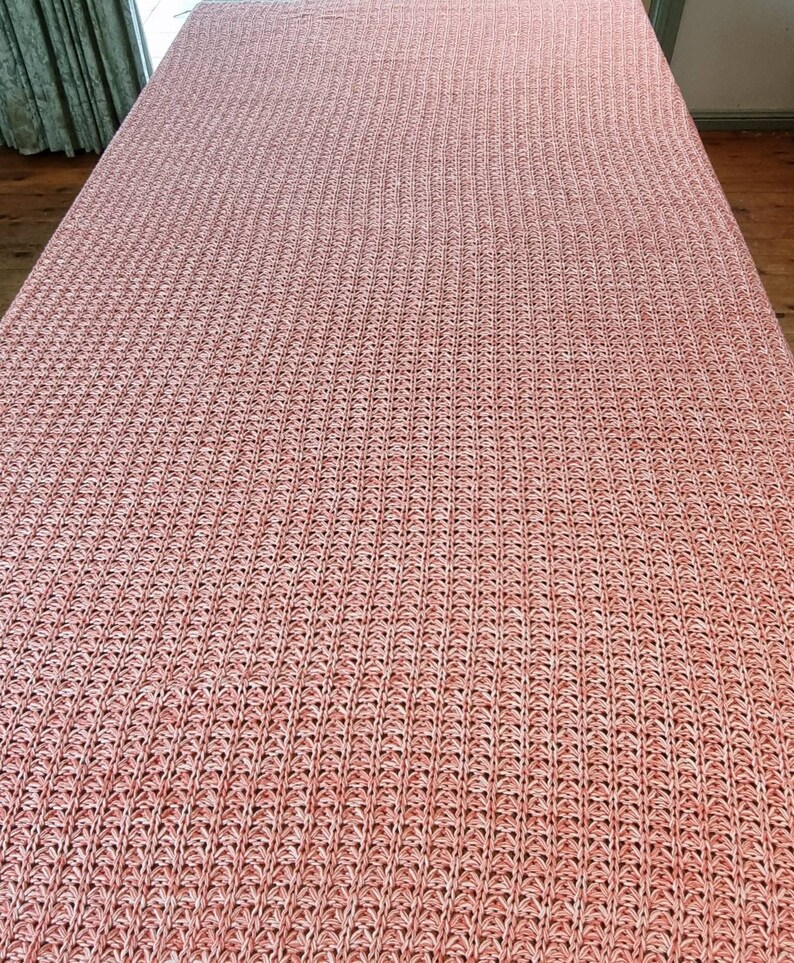 & FINCH Crochet Throw Blanket Rug Pink/white 168cm Etsy Australia