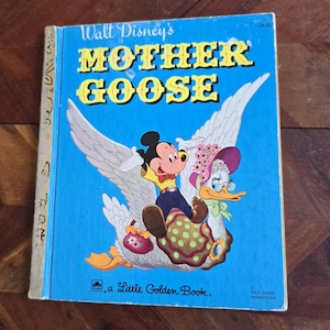 Vintage Children&#39;s Book  - Little Golden Book - Walt Disney - Mother  Goose - 1952 Hardcover Edition