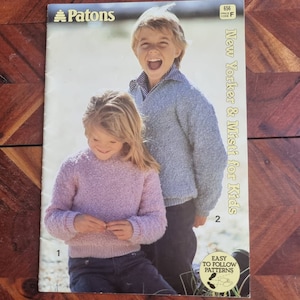 Vintage Patons Knitting Book No. 656 - New Yorker & Misti For Kids