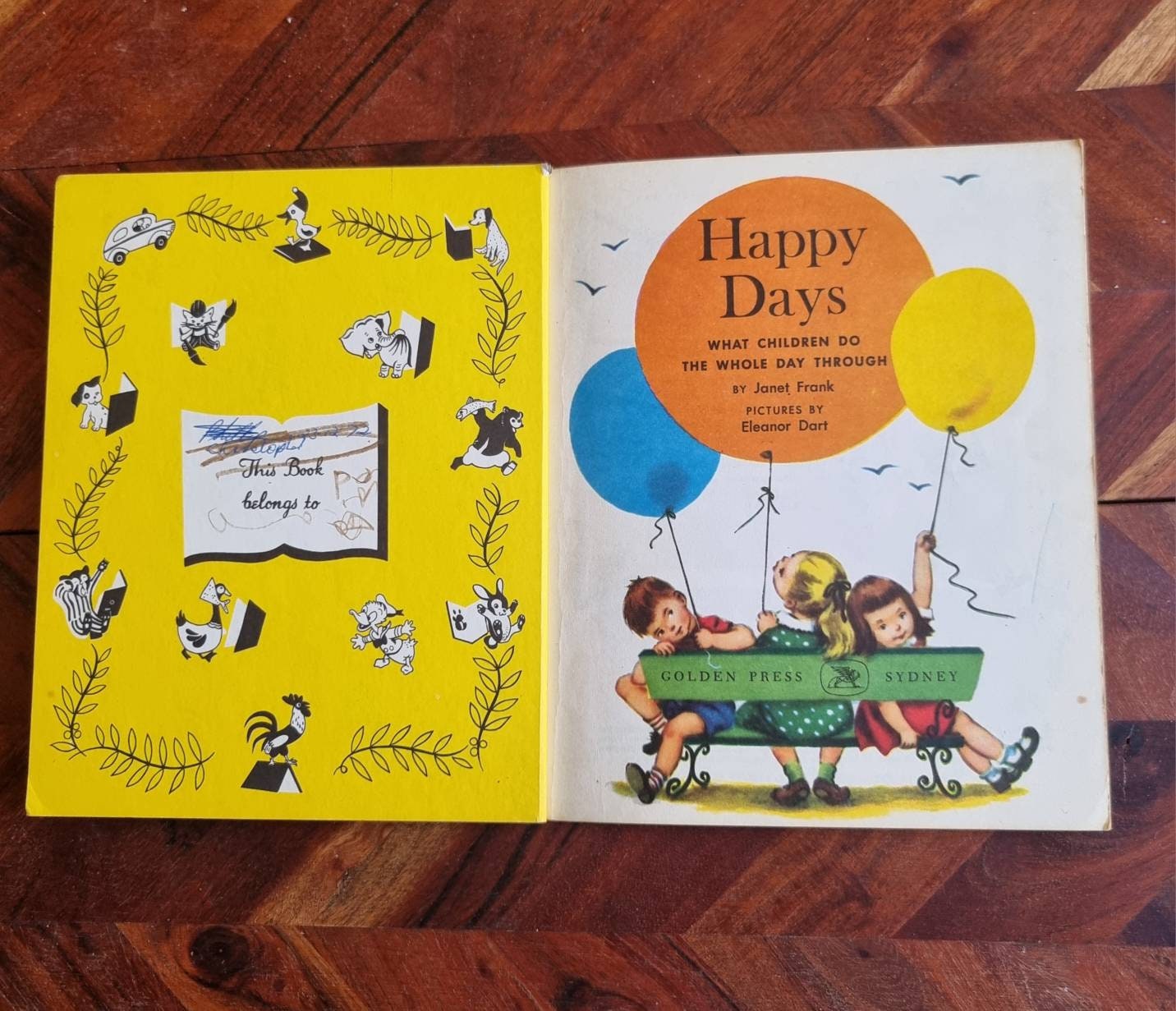 アンティーク洋書　HAPPY ALL DAY THROUGH アンティーク洋書 HAPPY ALL DAY THROUGH 【公式通販】