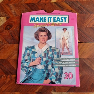 MAKE IT EASY Casacos e calças femininas vintage padrão 30 tamanhos 8-16