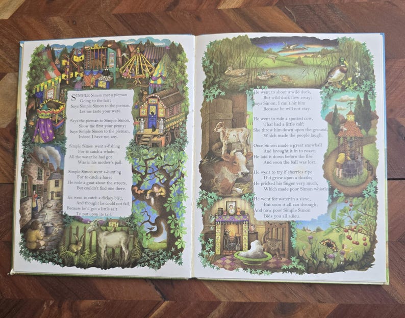 Simon Pieman Vintage Children's Book - Nicola Bayley's Book of Nursery Rhymes - 1977 ...