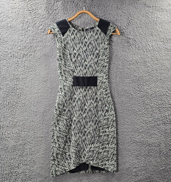 calvin klein green dress with sleeves Second-Hand Cue Aqua Keyhole Belted Midi Dress Size 12 – SwapUp main image 0