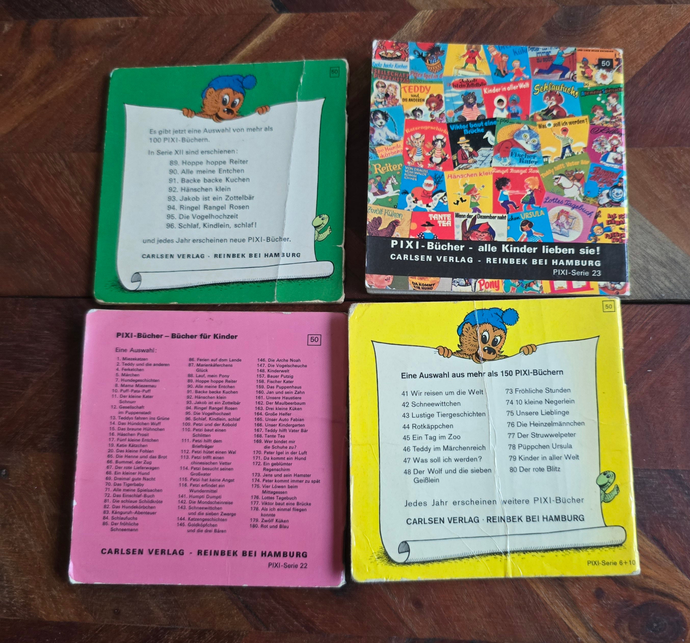 Vintage Children Books - Pixi Books - German Language - 1970's