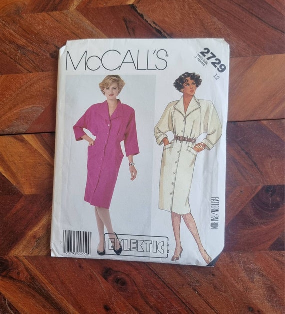 Mccalls Vintage 2729 Womens Dress Pattern Size 12 - Etsy Israel