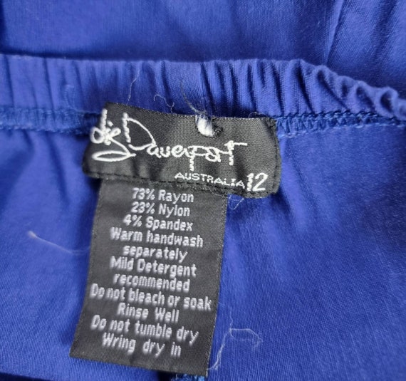 Vintage LIZ DAVENPORT Womens Pants Size 12 Blue Stretch Straight High Rise  -  Canada