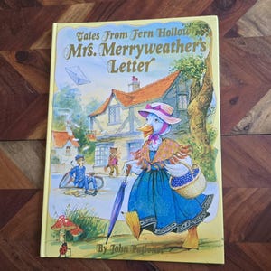 Libro infantil antiguo: Cuentos de Fern Hollow: Carta de la señora Merrywaether: John Patience, edición de tapa dura de 1991