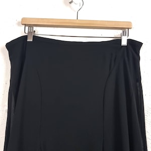 Vintage KATIES Skirt Womens SIze 16 Black A-line Asymmetrical Elastic Waist