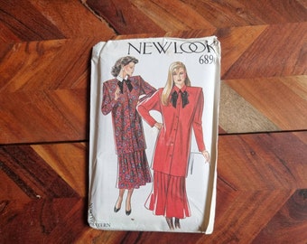NEW LOOK Vintage Pattern 6896 Womens Jacket and Skirt Sizes 8-18