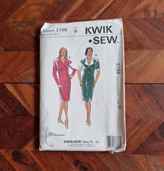 KWIK Sew Pattern 2158 Womens Dress Size 8-10-12-14-16