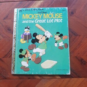 Vintage Children&#39;s Book - Little Golden Book - Mickey Mouse and The Great Lot Plot - 1974 Edition