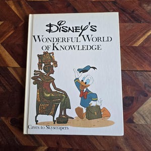 Vintage Children Books - Disneys Wonderful World of Knowledge No. 5 - Caves to Skyscrapers - 1973 Hardcover Edition
