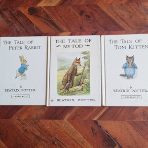 Vintage Beatrix Potter Books -  Favourite Children&#39;s Classic Stories F. Warne Auth Edition -   Hard Cover Childrens Book Lot Of 3