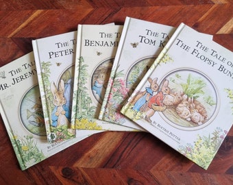 Beatrix Potter Books -  Favourite Children's Classic Stories F. Warne Auth Edition -   Hard Cover Childrens Book Lot Of 5