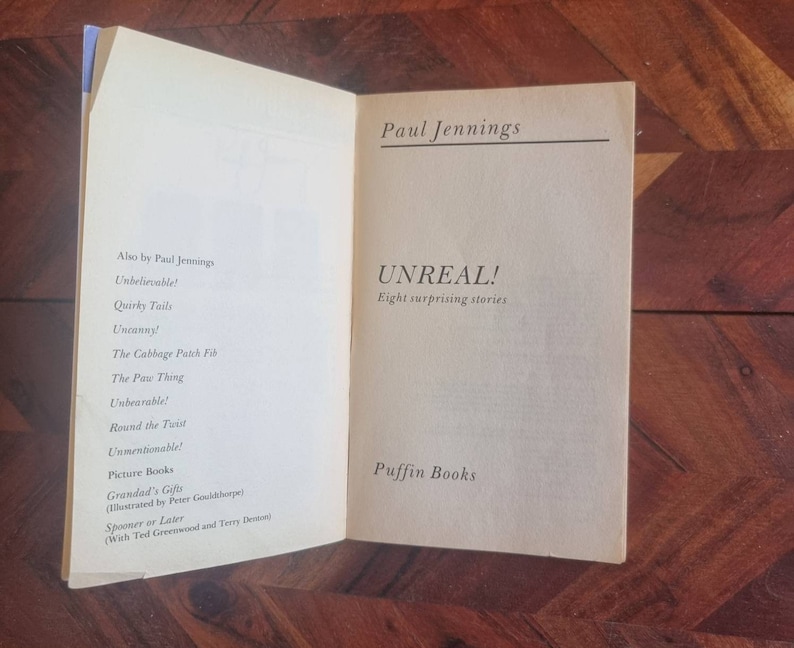 Vintage Childrens Books Unreal Paul Jennings 1991 Soft Cover Puffin ...