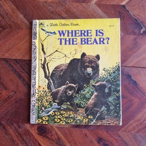 Vintage Children&#39;s Book  - Little Golden Book - Where is Bear?  - 1978  Edition