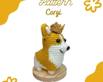 Corgis mit Krone Häkelmuster - englisches Muster - Youtube Video